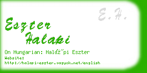 eszter halapi business card